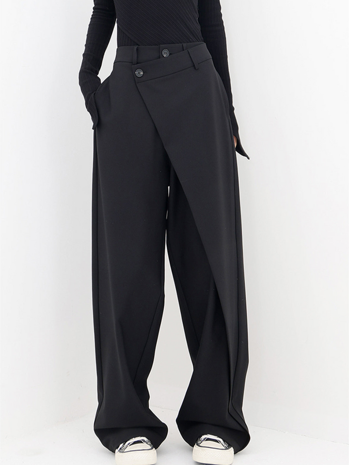 CHLOE | ASYMMETRICAL WIDE-LEG PANTS