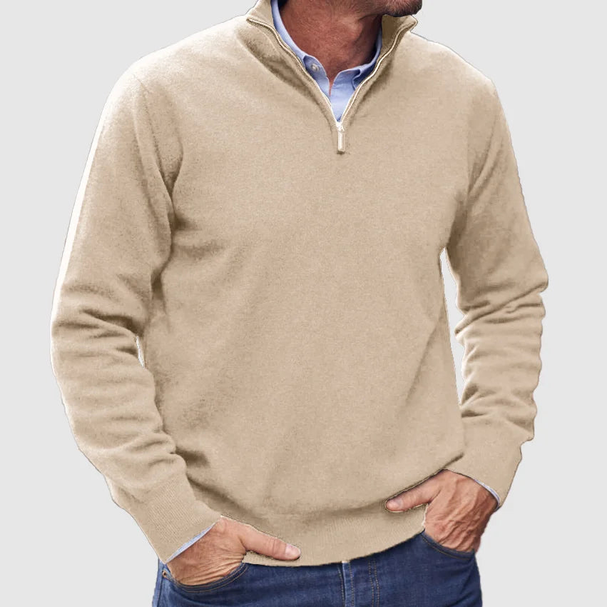 FELIX | CASHMERE SWEATER WITH ZIP DETAIL