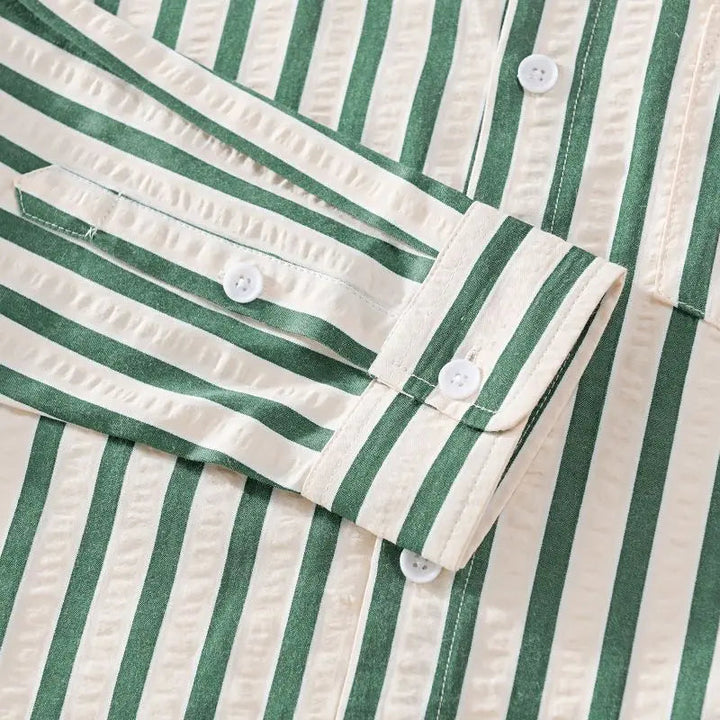 ETHAN | STRIPED LINEN SHIRT