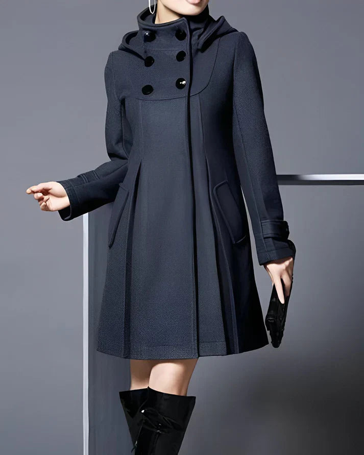 NAOMI | ELEGANT WOOL HOODED COAT