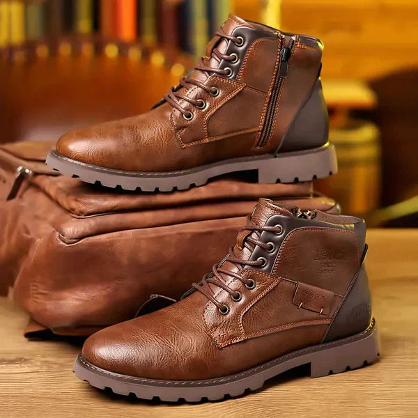 JETHRO | ROBUST LACE-UP LEATHER BOOTS