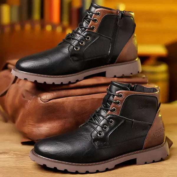 JETHRO | ROBUST LACE-UP LEATHER BOOTS