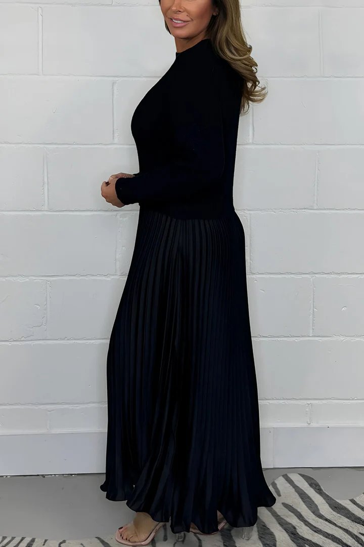 ALANA | ELEGANT LONG SWEATER WITH PLEATED SKIRT