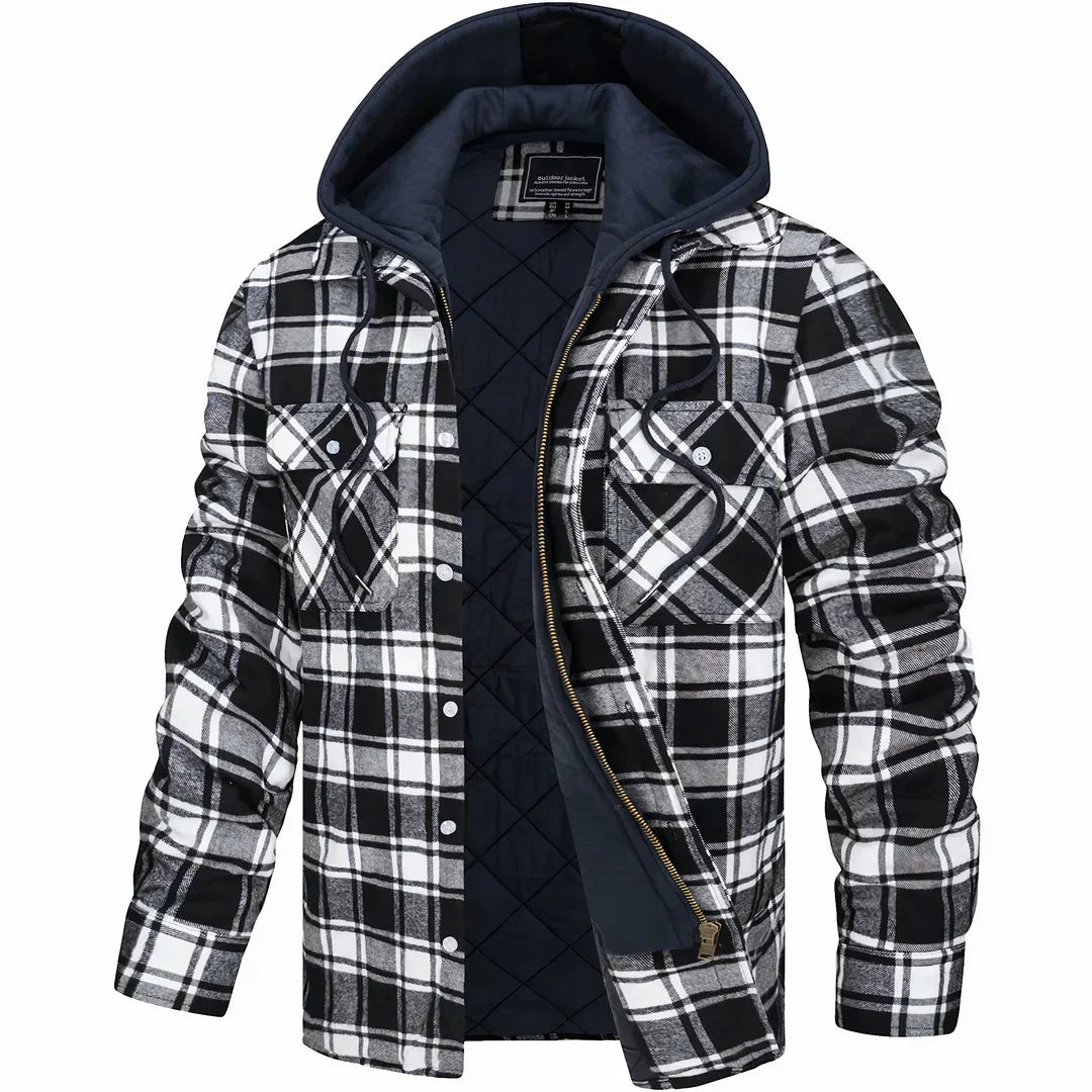 ROWAN | PLAID HOODED JACKET